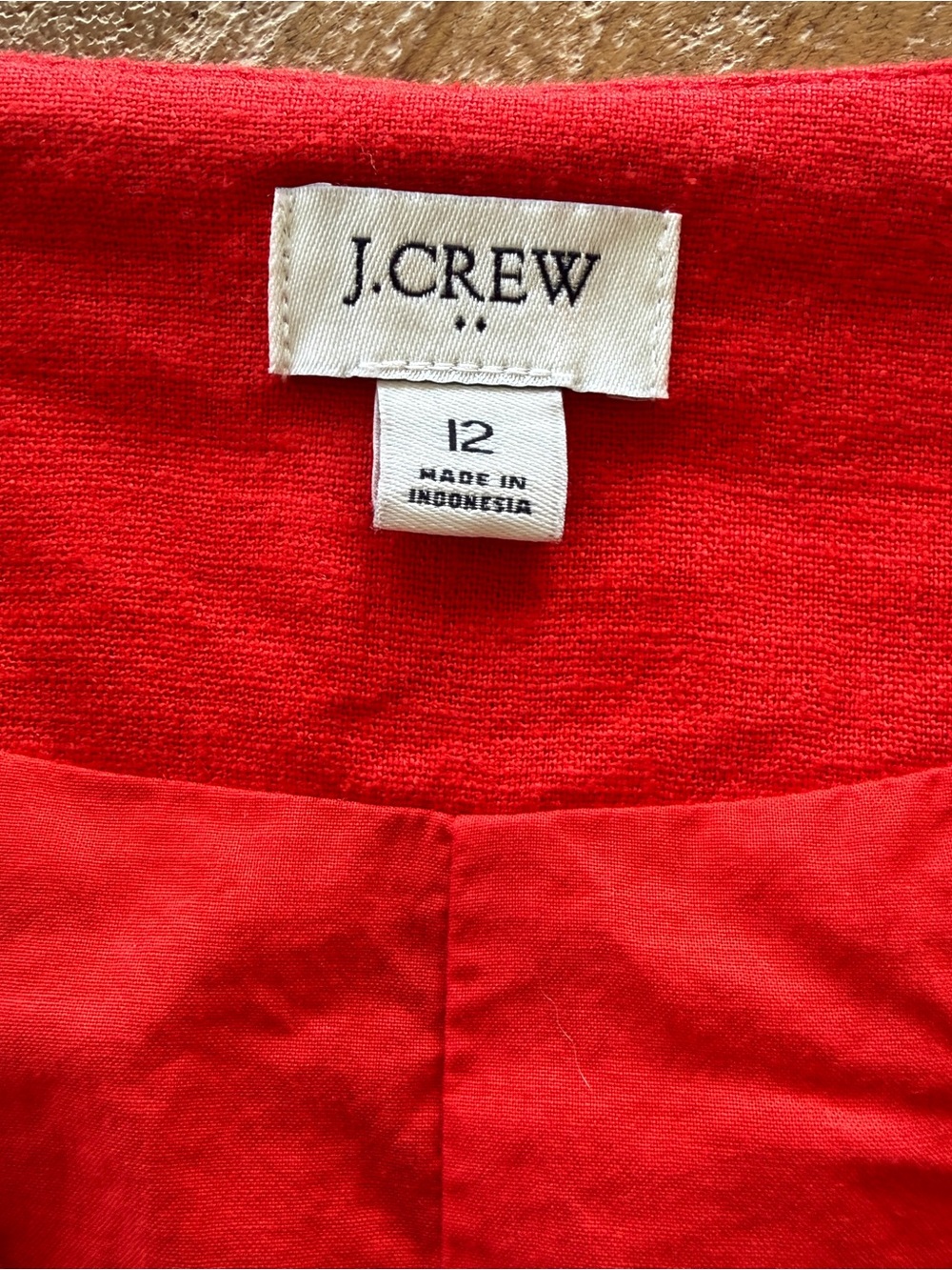 J. Crew Women's Red Linen Blend Vest & Shorts Set - Picture 10 of 12